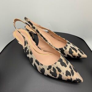 Cole Haan Vandam Leopard Print Slingback Heels